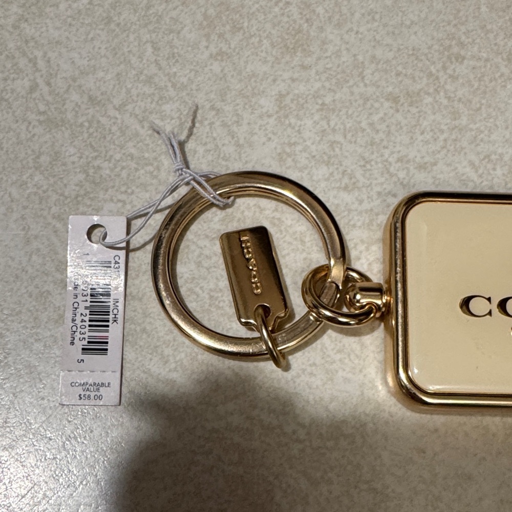 Coach Gold Rectangular Keychain - Picture 3 of 4